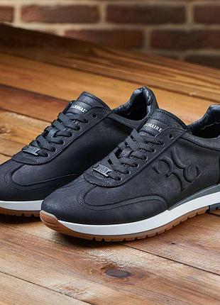 Мужские кожаные кроссовки, молодежные кроссовки с натуральной кожи