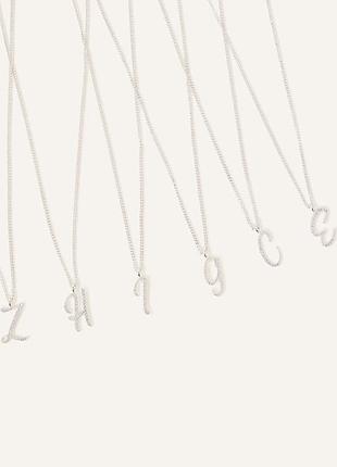 Кулон подвеска accessorize буква "n" со серебрением 4