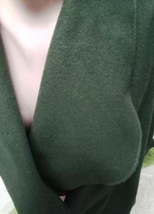 Стильное пальто без рукавов - цвет болотный р.488 фото