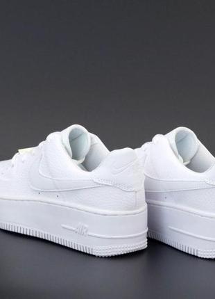 Кроссовки nike air force1 sage white в белом цвете из кожи (36-40)💜2 фото