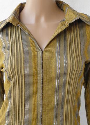 Рубашка в полоску из стрейчевой ткани 44-48 размеры (38-42 евроразмеры).3 фото