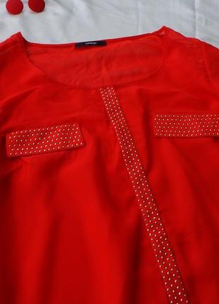 Красная полупрозрачная блуза от george5 фото