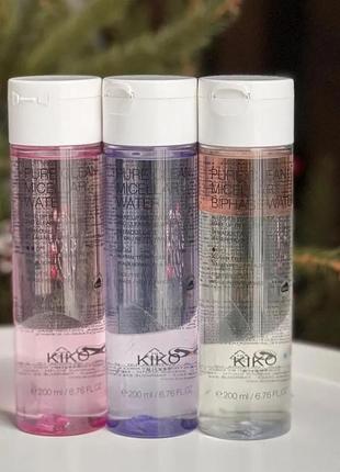 Двухфазная мицеллярная вода kiko 200мл kiko milano