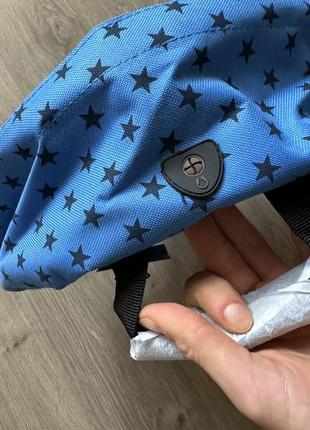 Синий городской рюкзак в черную звездочку mi-pac4 фото