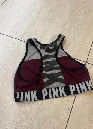 Бра топ спортивный pink vs стильный модный практичный для занятий спортом3 фото