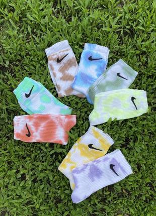 Шкарпетки nike tie-dye високі | носки найк тай-дай довгі6 фото