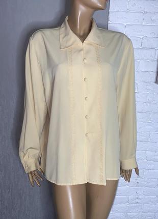 Винтажная блуза на пуговицах блузка с вышивкой винтаж alexon, xxl
