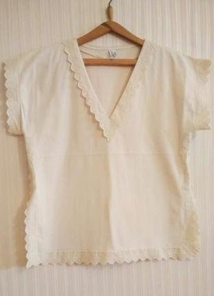 💛💛💛бавовняна мереживна кофта, футболка, топ, блузка з мереживом& other stories💛💛💛