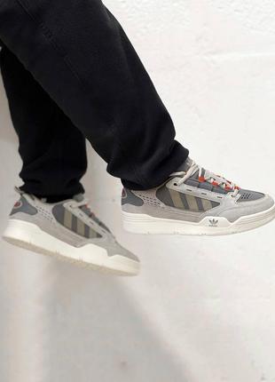 Мужские кроссовки в стиле adidas ddi2000 silver khaki orange5 фото