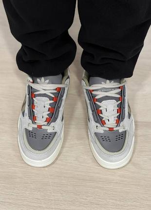 Мужские кроссовки в стиле adidas ddi2000 silver khaki orange2 фото