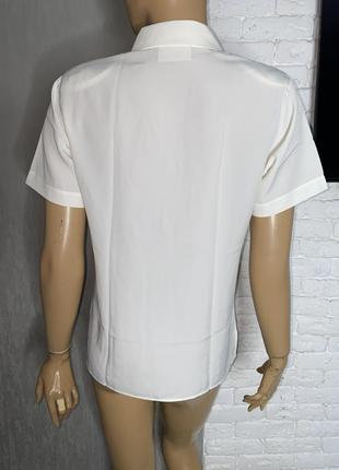 Винтажная блуза на пуговицах блузка с вышивкой винтаж petite is ane brooks, s2 фото