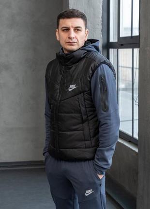 Спортивний костюм nike + жилетка nike кепка nike у подарунок 🎁10 фото