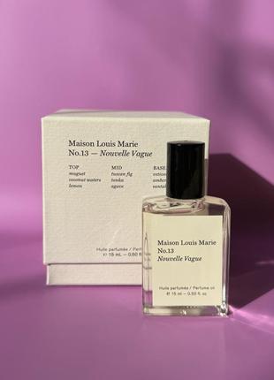 Парфюмированное масло maison louis marie no.13 nouvelle vague perfume oil
