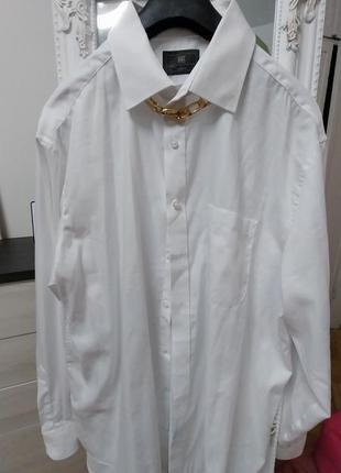 Белая базовая рубашка пог 65