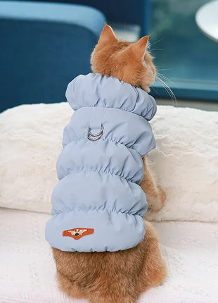 Стильная куртка-жилет для домашних животных s голубой (sv3740bs)3 фото