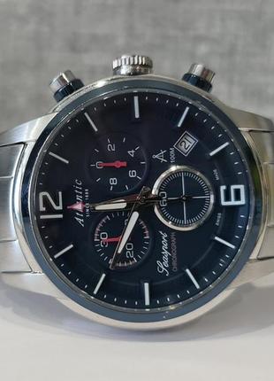 Чоловічий годинник atlantic seasport 87466.47.55 chronograph 46mm 100m6 фото