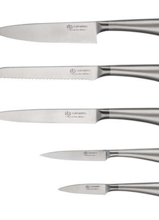Набор кухонных ножей edenberg eb-938 на деревянной подставке 6 предметов2 фото