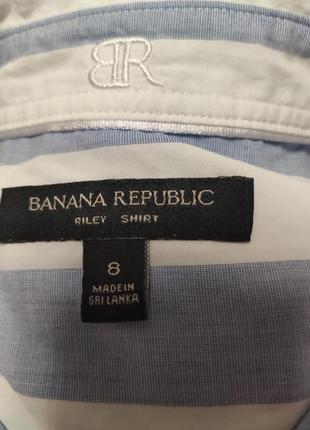 Хлопковая рубашка в полоску banana republic, р. s9 фото