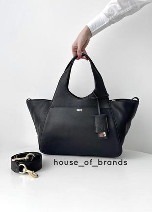 Женская кожаная сумочка dkny the medium effortless tote сумка тоут тоте шоппер оригинал кожа дкну на подарок жене девушке1 фото