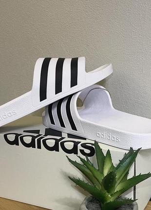 Тапки adidas adilette aqua оригінал нові в коробці білі