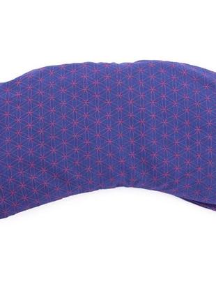 Бавовняна подушка для очей bodhi з лавандою синій/фіолетовий 24*11 см1 фото