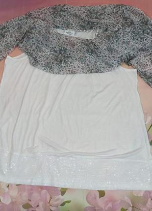 Блузка нарядная, двухслойная 58-62р7 фото