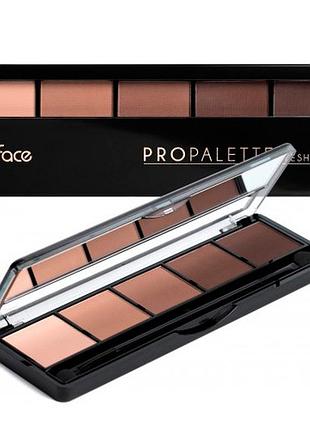 Тіні для повік 5-колірні topface "pro palette eyeshadow" 19