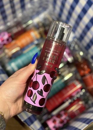 Спрей для тела/волосы bath and body works sweetheart cherry