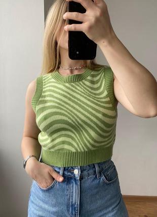 Жилетка в принт h&m