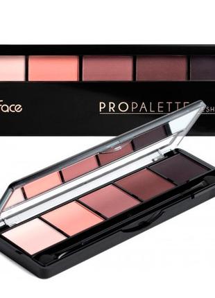 Тіні для повік 5-колірні topface "pro palette eyeshadow" 15