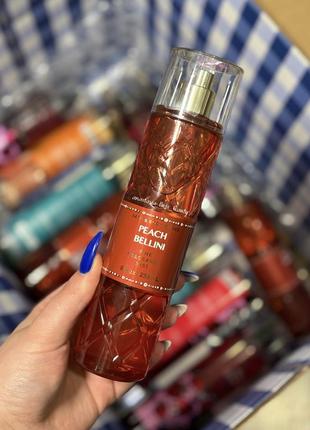 Спрей для тіла/волосся bath and body works peach bellini