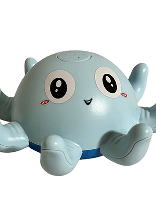 Іграшка для ванни восьминіг з фонтаном блакитний