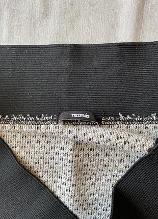 Спідниця міні tezenis s/xs бежево-золотиста з люриксом 4