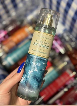 Спрей для тіла/волосся bath and body works water lily springs