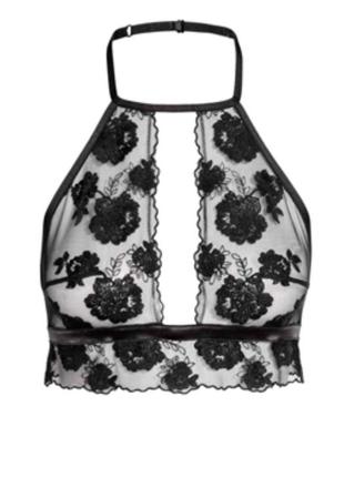 Прозрачный топ в клетчатый принт h&m