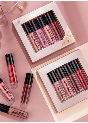 Набір рідких матових помад handaiyan liquid lipgloss 02 4 шт7 фото