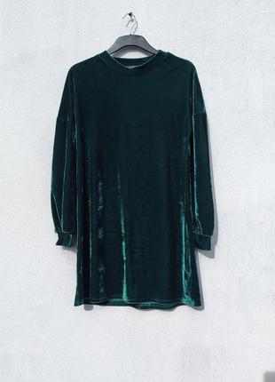 Оксамитове темно-зелене плаття primark