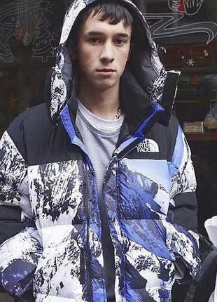 Нова куртка з принтом гір the noth face supreme
