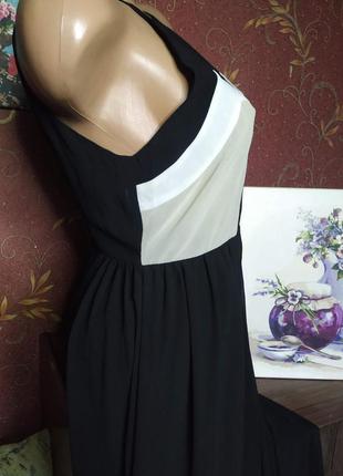 Черное длинное вечернее платье с короткой юбкой от boohoo5 фото