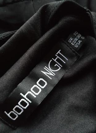 Черное длинное вечернее платье с короткой юбкой от boohoo9 фото