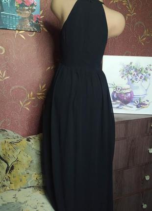 Черное длинное вечернее платье с короткой юбкой от boohoo6 фото