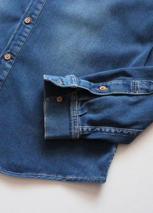 Четкая приталенная джинсовая рубашка с освещениями от bershka4 фото