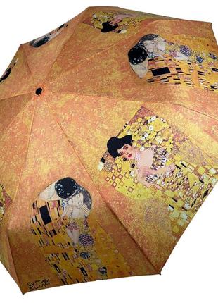 Жіноча автоматична парасоля за мотивами картин клімта "золота адель" на 8 спиць від feeling rain, 023609-11 фото