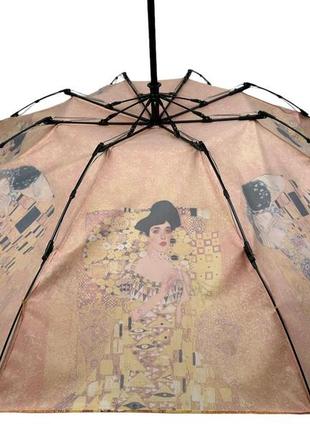 Жіноча автоматична парасоля за мотивами картин клімта "золота адель" на 8 спиць від feeling rain, 023609-16 фото