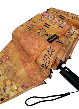 Жіноча автоматична парасоля за мотивами картин клімта "золота адель" на 8 спиць від feeling rain, 023609-15 фото