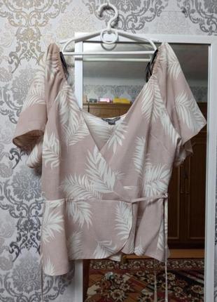 Блуза футболка на запах сорочка рубашка