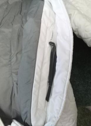 Яскраво-біла куртка косуха зі штучним хутром на синтепоні — bench — германія. р. 44-469 фото