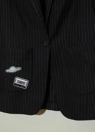 Приталенный cтильный классический черный пиджак tally weijl4 фото
