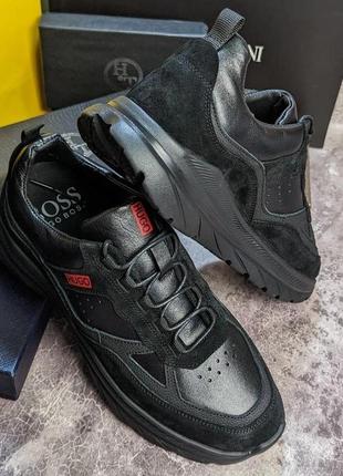 Шкіряні кросівки boss🔥💥