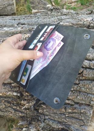 Шкіряний гаманець ручної роботи3 фото